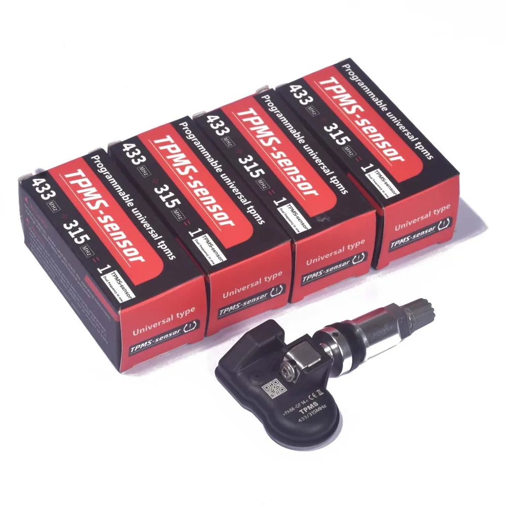 TPMS Sensors MX Tire Sensor 2 in 1 Metal Rubber Stem Programmable Screw-in Tire Pressure Monitoring Sensor TS408 TS600 TS508
