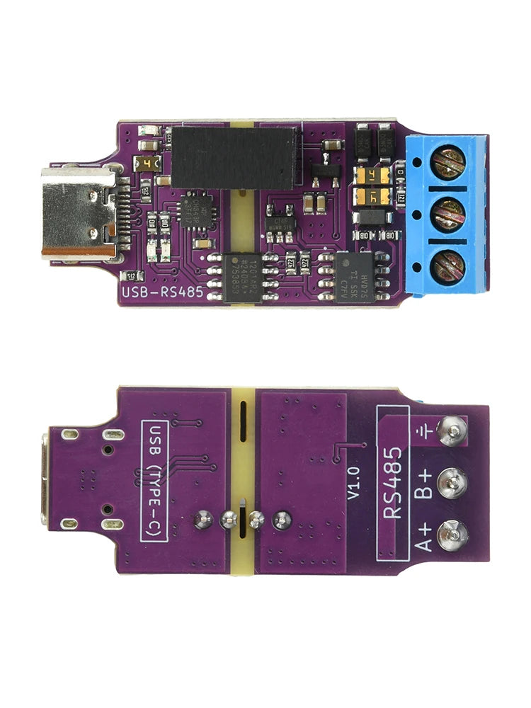 USB to RS485 Isolated Serial Port Module Fully Isolated Power Communication High Speed 2Mbps Transmission Type C Interface