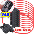 Fuse Holder Wear Parts 12V 30A with Fuses Blade Wire Cutoff Switch Socket Automotive Fuse Socket Car Mini Blade Splash-proof Box