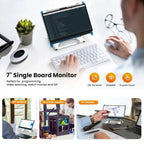 Eyoyo 7-inch Capacitive Touchscreen Monitor 5-points 1024x600 HD IPS Display Support Raspberry Pi 4/3/2/1/B/B+/A+ For Win 10/8/7