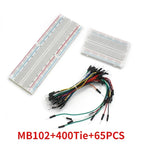 Breadboard Jumper Wire Dupont Line Kit MB102 ZY-204 400 Tie Points Solderless PCB Breadboard DIY Mini Test Protoboard Kits