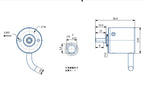 Φ25mm 4mm Shaft Miniature Singleturn Absolute Rotary Encoder RS485 RS232 Modbus RTU Wide Temperature High Durability