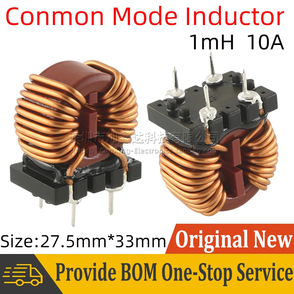 744824101 Common Mode Choke Coil Magnetic Ring Inductor with Base 1mH 10A EMI Filter Ferrite Core Toroidal Choke Coil