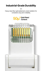 BYXGD Cat6A Tool-Free RJ45 Connector No-Crimp Reusable Ethernet Plug for Network Quick-Connect Easy Install Buy 3+ Get Free Gift