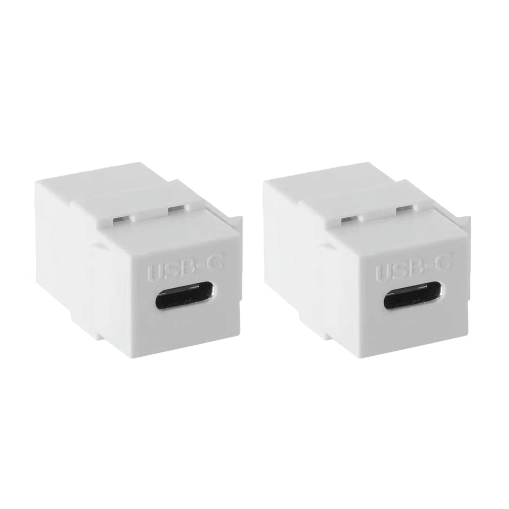 USB C Keystone Jack Inserts Adapter USB 3.1 Type-C Female to Female Insert Socket Coupler Connector for Wall Plate Outlet Panel