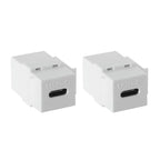 USB C Keystone Jack Inserts Adapter USB 3.1 Type-C Female to Female Insert Socket Coupler Connector for Wall Plate Outlet Panel