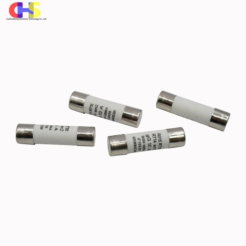 5pcs RO15 Ceramic fuse 10x38mm 0.5A 1A 2A 3A 4A 5A 6A 8A 10A 16A 20A 25A 32A 10*38mm 500V R015 10*38 10X38 FUSE