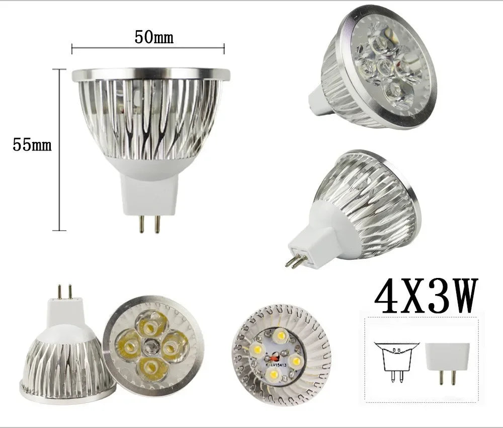 1X 10X GU 10 Led Spotlight GU10 LED Lamp 9W 12W 15W 220V Red Green Blue Yellow Lampada MR16 12V Bulb Light Spot Candle Luz