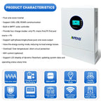 ANENJI Split Phase 12KW 48V Hybrid Solar Inverter Parallel Inverter Pure Sine 120V 220V On Grid MPPT 200A Solar Charger PV 500V