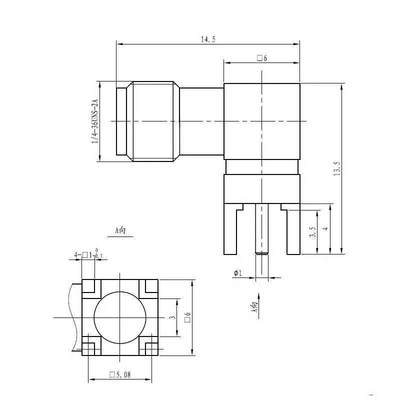 5/20Pcs SMA Female Thru Hole Plug SMA-KWE PCB Mount 90 Degree Right Angle Connector RF Adapter SMA Connector