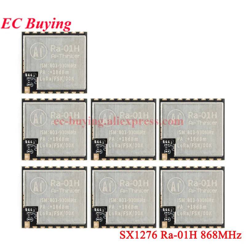 10Pcs/1pc SX1276 Ra-01H LoRa Wireless Spread Spectrum RF Module Communication 868MHz 3.3V Serial SPI Interface Ra-01 Adapter