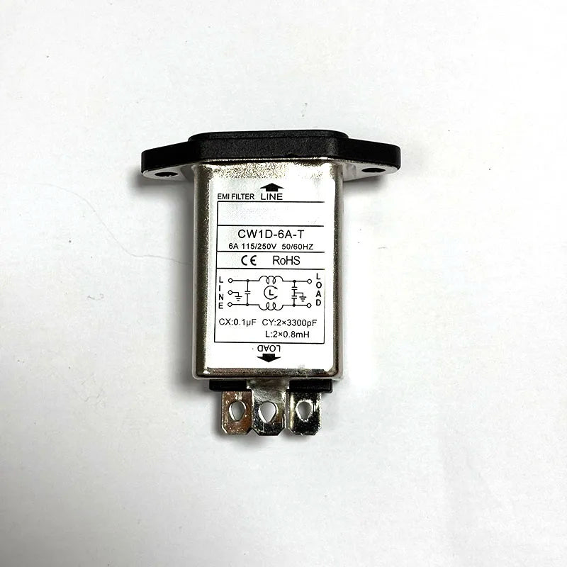 Single-phase EMI filter/IEC T-Socket filter CW1D-3/6/10A-T 250V Audio power supply filter power purifier Anti-interference