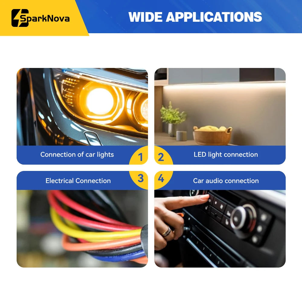 5/10PCS T Tap 2 Pin T2 Quick Splice Connector No Strip No Solder Wire Cable Terminal Automotive Electrical Joiner for Car Truck