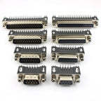 5pcs D-SUB 9 15 25 37 Pin Male Female PCB Connector With Set Screw Plug Socket Adapter Right Angle 2 Rows DB9 DB15 DB25 DB37