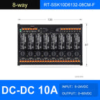 ENMG DC Inline 2 4 6 8 10 12 16-Way Solid State Relay Module RT-SSK Non-contact DC PLC AC Amplifier Board 5-24V Fuse Protections