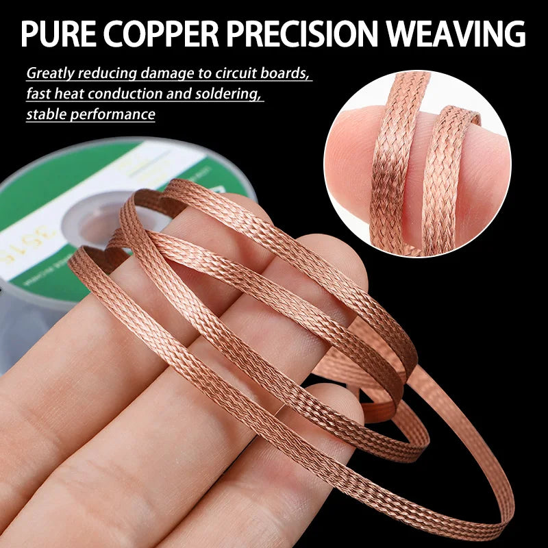 1-10pcs Welding Wires Desoldering Braid Width 1 1.5 2 2.5 3 3.5 4 mm Welding Solder Remover Wick Wire Flux BGA Repair Tool