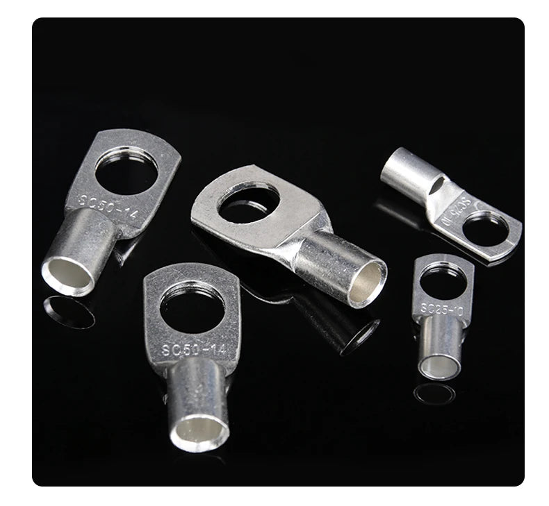 100pcs Copper Lug Ring Wire Connector Cable lug Electric lugs Terminal SC6-5 SC6-6 SC6-8 SC10-6 SC10-8 SC16-6 SC16-8 SC25-6