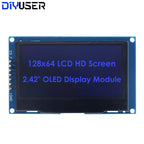 2.4" 2.42 Inch 128x64 OLED LCD Display Module SSD1309 12864 4 Pin IIC I2C SPI Serial Interface for C51