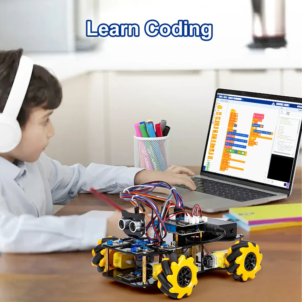 ACEBOTT Robot Toy Starter Kit for Arduino Project with ESP32 and Code Learning Develop Skill Full Version Smart Car Kit