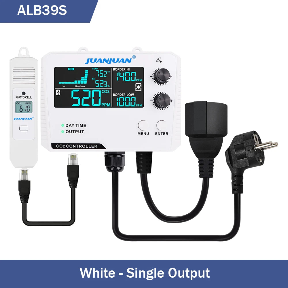 Automatic CO2 Concentration Control 0-5000ppm Carbon Dioxide Controller NDIR Sensor CO2 Detector for Greenhouse
