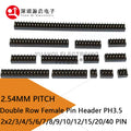 10pcs 2.54mm PH3.5 Low Profile Straight Double Row Female 2x2/3/4/5/8/10P Rohs Gold-plate PCB Female Pin Header Socket Connector