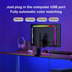 24-34 Inch USB PC LED Strip Lights Computer Sync Light Strip Monitor RGB Screen LED Backlight for Gaming Room Atmosphere Decor