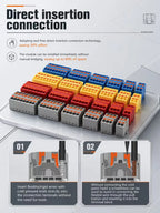 DIN Rail Terminal Block 1/5/10PCS 2.5mm2 Push In Quick Connect Electrical Wire Connector Modular Power Distribution Block