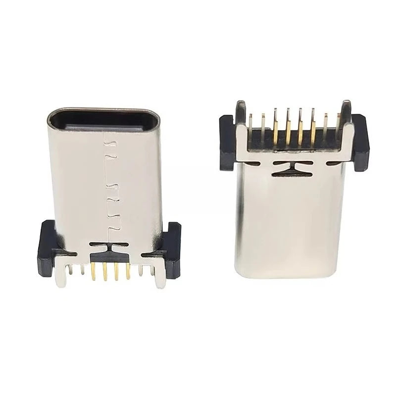 5pcs/lot Type-c 16p Female Socket Vertical Plug-in Patch Usb Charging Interface 8.8/9.3/10.5/13.7mm Socket
