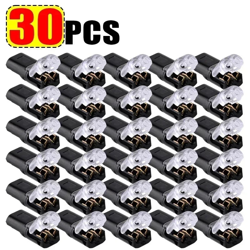 2 Pin Pluggable Wire Connector Quick Splice Electrical Cable Crimp Terminals for Wires Wiring 22-20AWG LED Car Connectors