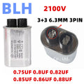 CH85 CH86 High voltage capacitors for industrial microwave ovens 2100V 3+3 6.3MM 3PIN 0.75UF 0.8UF 0.82UF 0.85UF 0.86UF 0.88UF