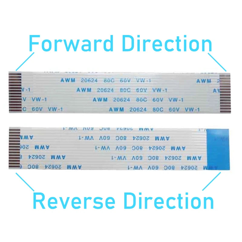 5PCS FPC FFC Ribbon Flexible Flat Cable 4/5/6/8/10/12/14/16/18/20/30/40-80Pin Pitch 0.5MM 1.0MM A-Type Wire Length
