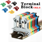 20/50/100Pcs PTTB2.5 Push - in Double Level Din Rail Terminal Block 2 Layer 2.5mm² Plug Electrical Wire Connector Block PT2.5