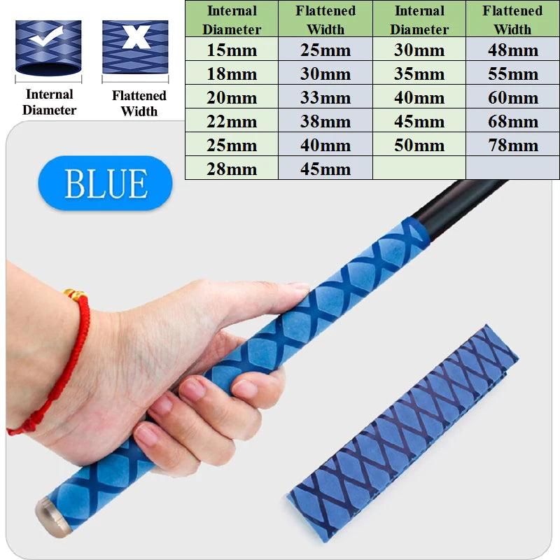 0.2M/1M Non-slip Heat Shrink Wrap Tubing Fishing Rod DIY 5 Colors Handle Insulation Waterproof Racket Handle Grip 15-50MM