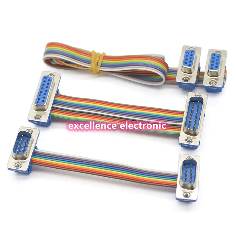1pcs D-SUB DB9 DB15 DB25 DB37 DIDC 9 15 25 37Pin Male Female Cable D-SUD Serial Port Connector Adapter RS232 COM Extension Cable