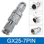 GX25 Plug Cable Connector Flange Fixing 20A 2Pin 3Pin 4Pin 5Pin 6Pin 8Pin 12Pin DF25 Circular Connectors
