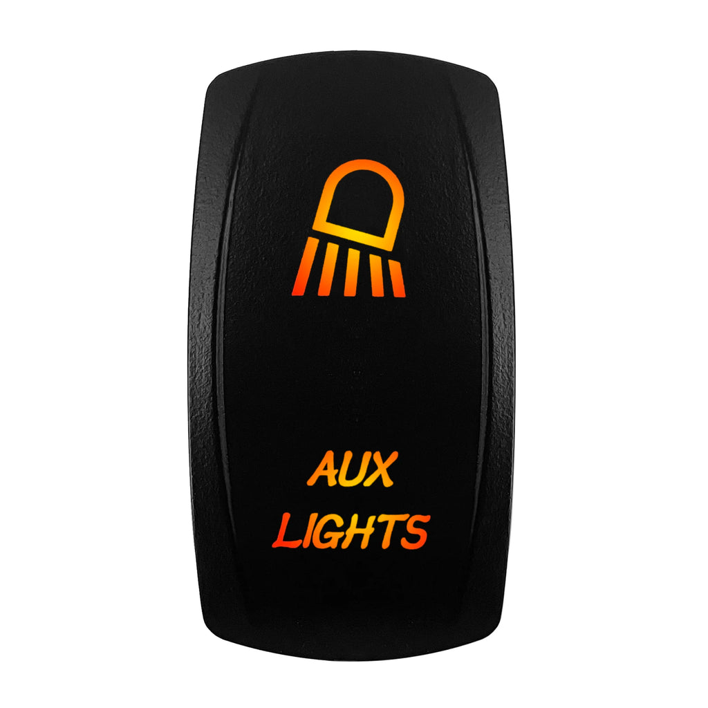 12V-24V Orange Led Rocker Switch Waterproof 20A Amber Light SPST DPDT Toggle Key for Car Boat ATV Camper Motorhome Auto Machine