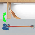 Drill-Free & Partitioned Touch Sensor - Multi-Function Wood Penetration Switch, DC5-24V for Wardrobe Cabinet Wooden Furniture,