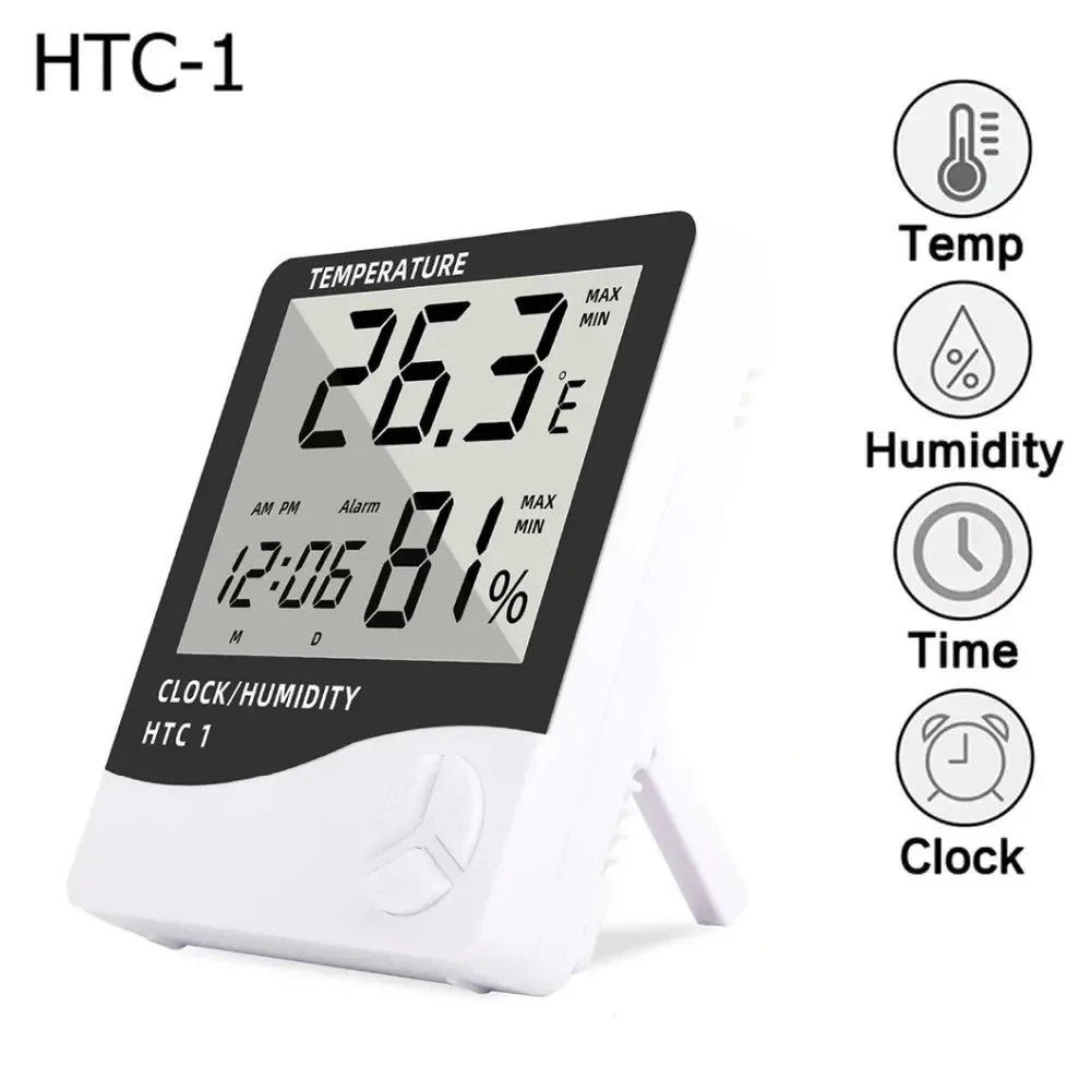 Indoor LCD Digital Thermometer Hygrometer - Electronic Temperature & Humidity Meter Sensor Gauge Weather Station for Home