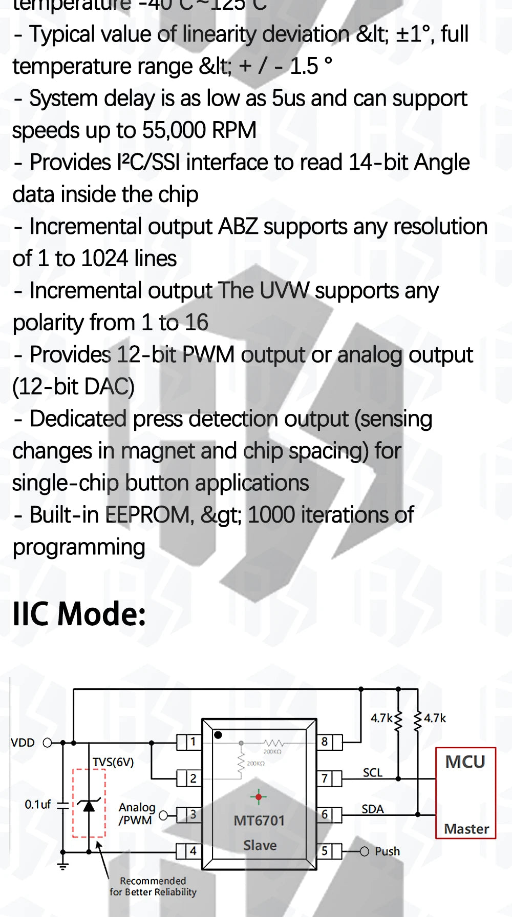 BS MT6701 magnetic encoder magnetic induction angle measurement sensor module 14bit high precision instead of AS5600