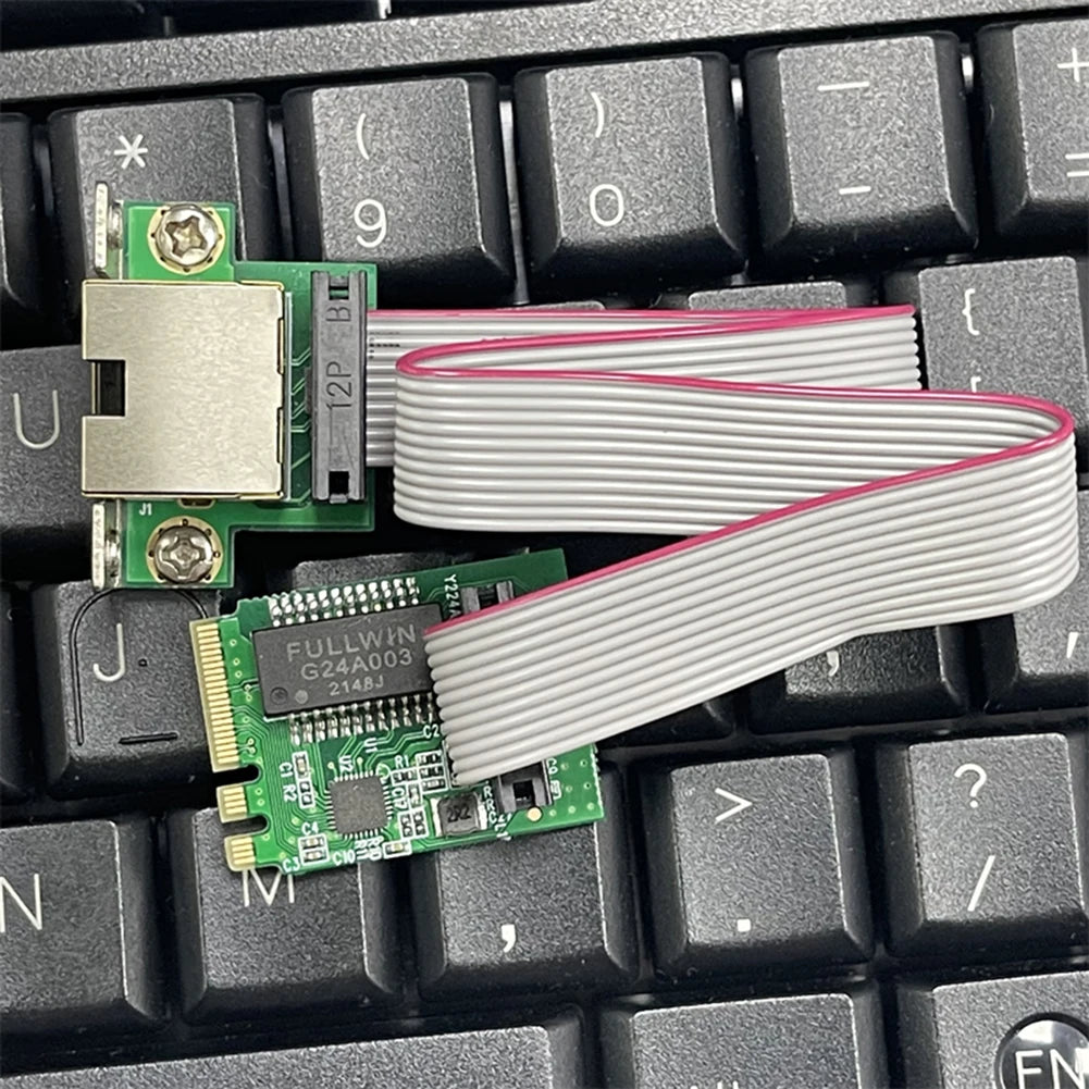 M.2 A+E KEY 2.5G Ethernet LAN Card RTL8111H Chip Single Port Network Card 10/100/1000Mbps M.2 RJ45 LAN Adapter for Windows Linux