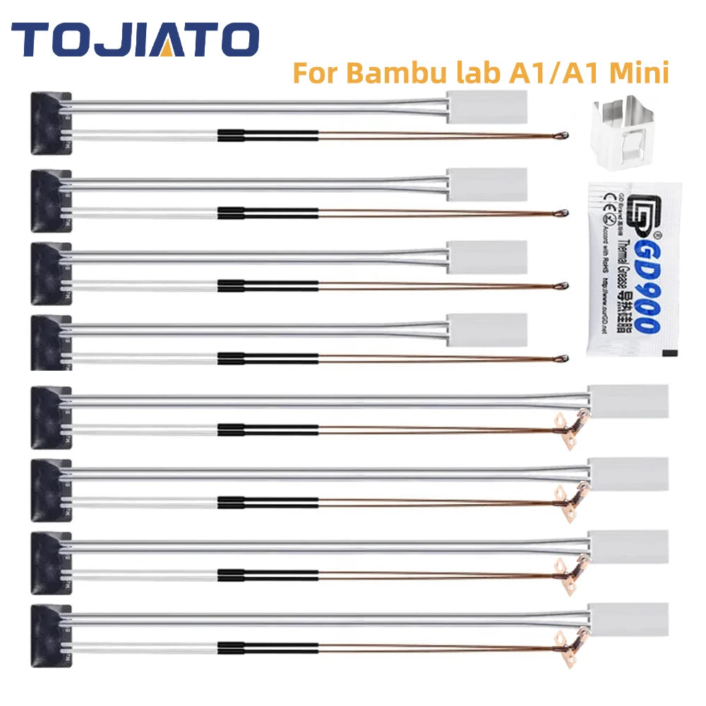 For Bambu P1P/P1S A1/A1 Mini Thermistor Cartridge Ceramic Heater Fit Bambu 3D Printer Parts