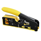 Rj45 Rj12 Rj11 Pass Through Crimp Plier Cat7 Cat6 Cat6A Cat5 Cat5e Stripping Crimping Tool with 8P/6P Ethernet Connectors