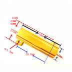 RX24 50W Aluminum Power Metal Shell Case Wirewound Resistor 0.01R ~ 100K 1 6 8 10 20 200 500 1K 10K ohm resistance