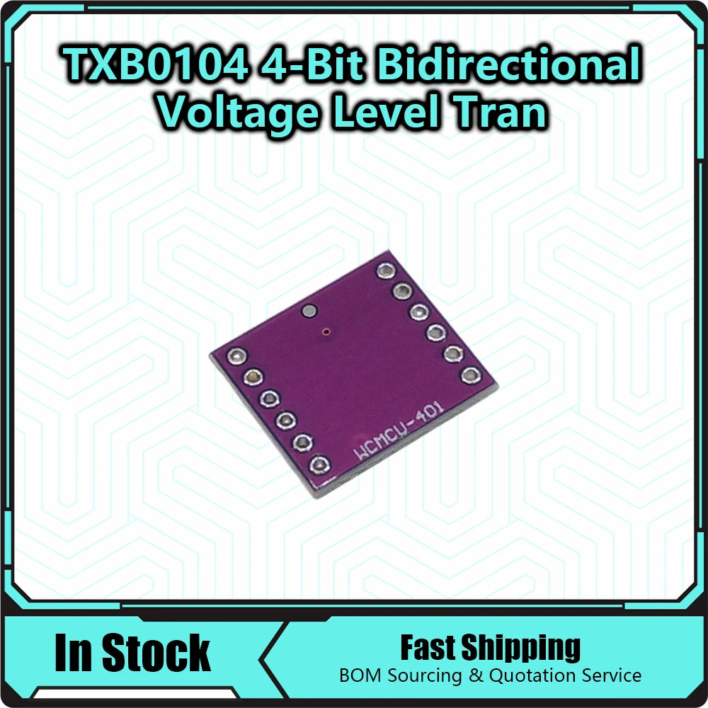 TXB0104 4-Channel Bidirectional Logic Level Shifter Auto Direction Sensing 1.8V to 5.5V for I2C UART GPIO, No Pull-Up Resistors