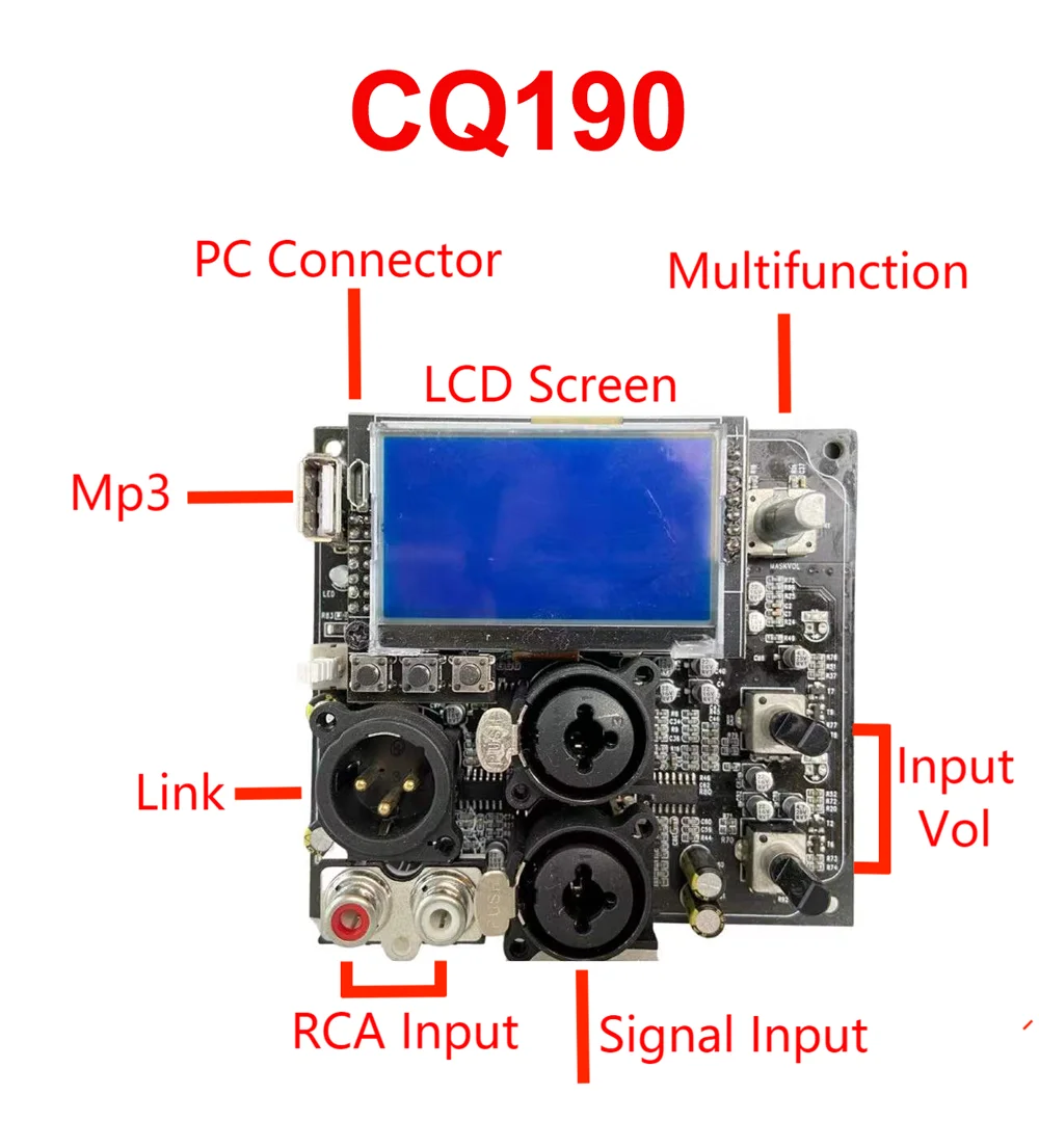 ShennDare CQ380 Digital DSP Module 96kHz 2 In 4 Out Audio Processor FIR Filter for Power Amplifier Speaker Management