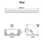 LED Aluminum Rigid Light Bar DC12V 50CM 20 Inch U/V-Shape 5730 36LEDs LED Aluminum Channel Home Decoration Lighting