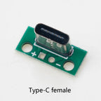 Micro Mini USB Type C 2Pin USB 2.0 3.0 Female Male Connector Data Charging Cable Jack PCB Test Board with Pin Header 90 Degree