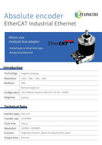 60mm EtherCAT Multi-Turn Absolute Rotary Encoder Magnetic 12-16Bit IP65/IP67 Flange Mount 10-32Vdc Industrial Position Sensor