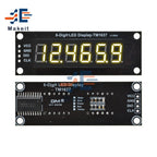0.36 Inch 4 Bits 6-Digit LED Digital Display Tube Module 5V 7 Segments TM1637 0.36" Anode Tube Decimal Display Module FIve Color