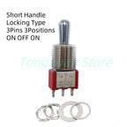 1pc SH T8013-Z1 12mm ON-OFF-ON SPDT DPDT 3/6/12PinS 2/3Position Maintained Toggle Switch Large Long Handle 3A 250VAC/5A 125VAC